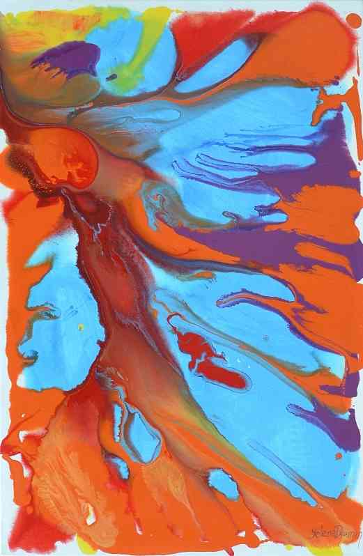 Abstractique I — acrylic on canvas by Yelena Revis