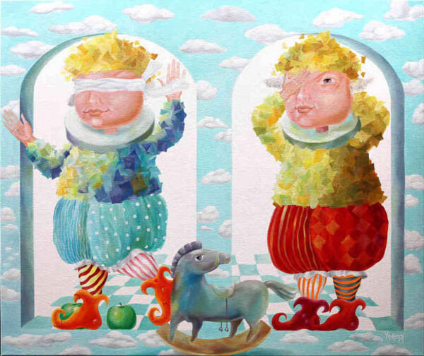 Hide-and-seek — oil on canvas by Yelena Revis