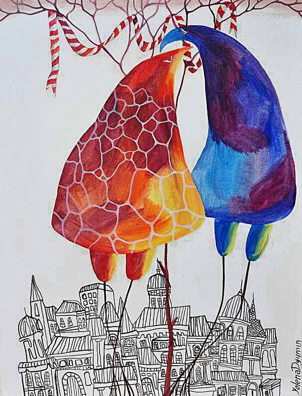 The Spring is here — acrylic on canvas by Yelena Revis