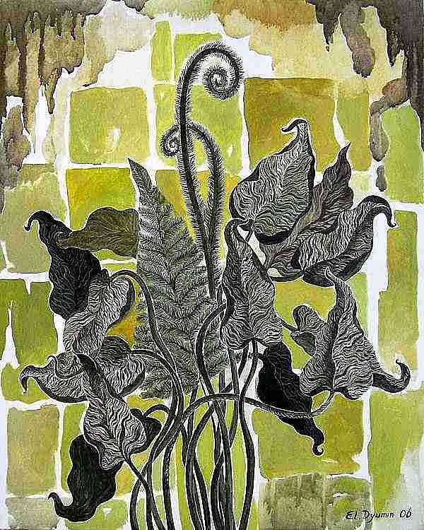 After the cold rain — acrylic on canvas by Yelena Revis