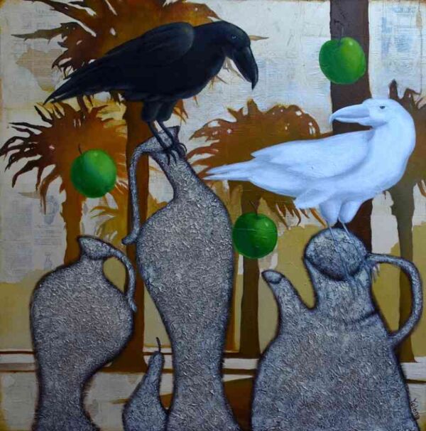 Black and white — acrylic on canvas by Yelena Revis
