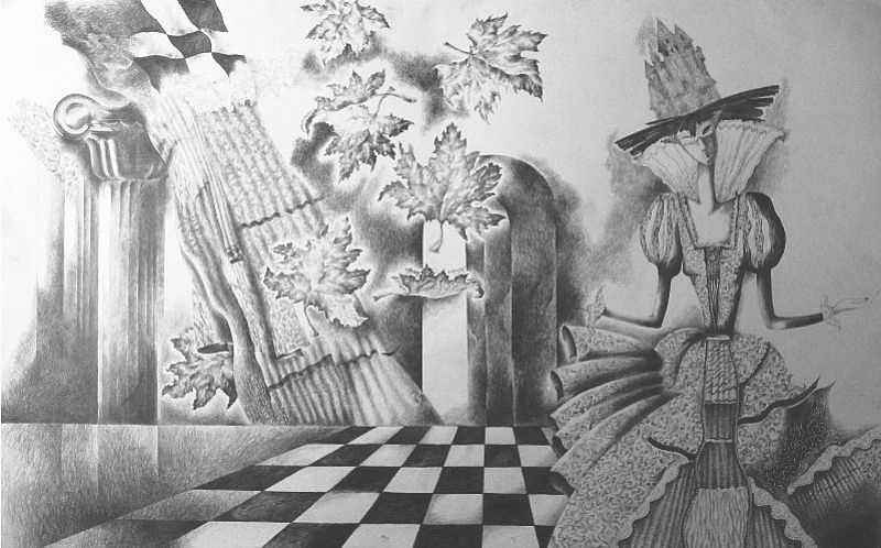 Carnival — pencil on paper by Yelena Revis