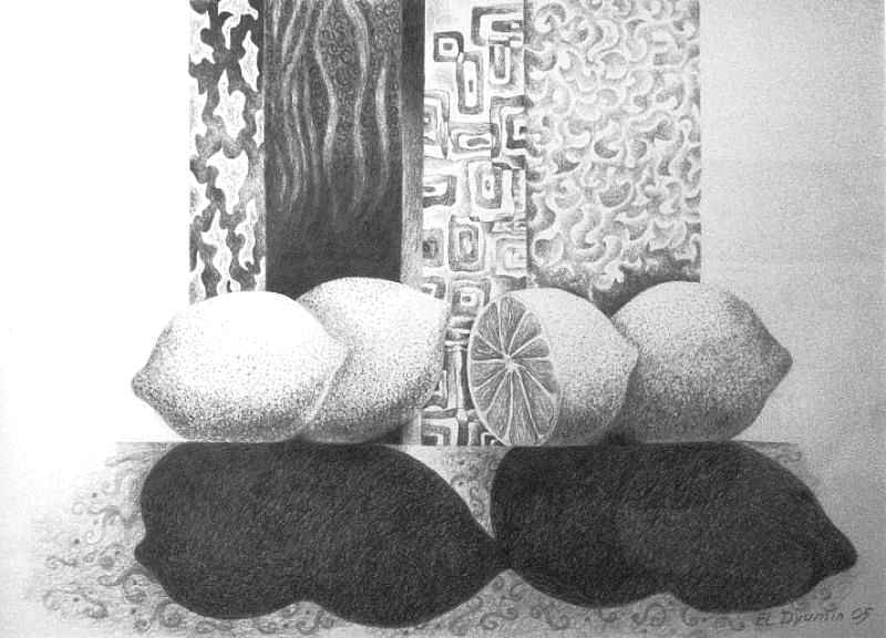 Contra-jour II — pencil on paper by Yelena Revis