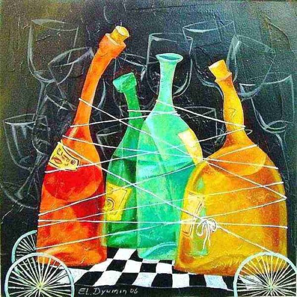 Dancing — acrylic on canvas by Yelena Revis