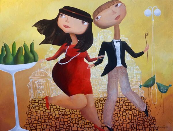 Day Twist — acrylic on canvas by Yelena Revis