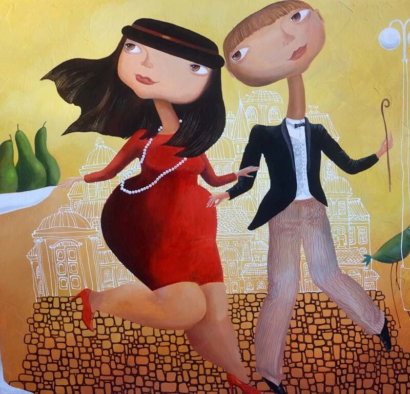 Day Twist — acrylic on canvas by Yelena Revis