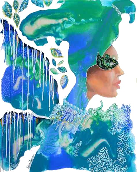 Face to face I — acrylic on canvas by Yelena Revis