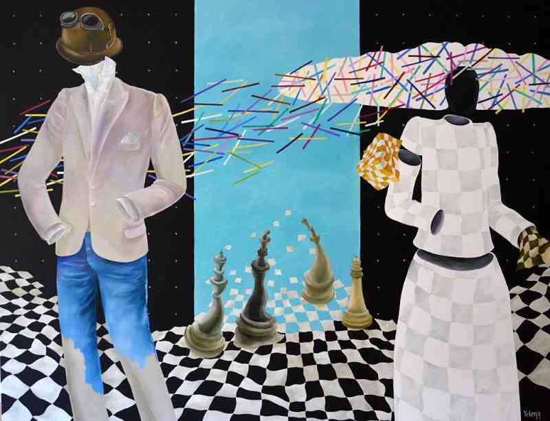 Faceless III — oil on canvas by Yelena Revis