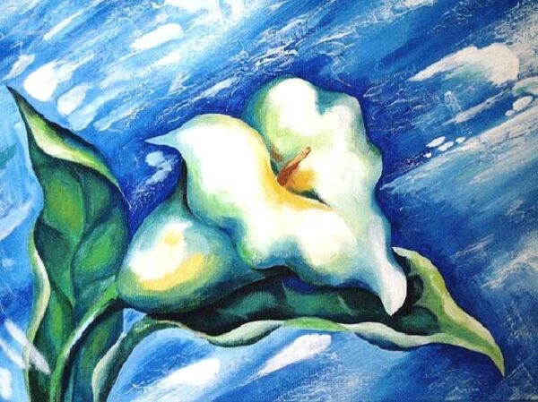 Flower I — acrylic on canvas by Yelena Revis