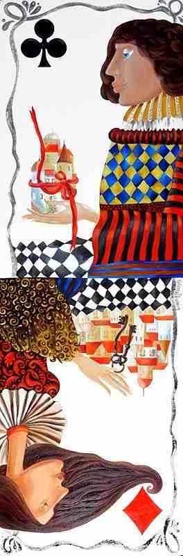 Four suits I — oil on canvas by Yelena Revis