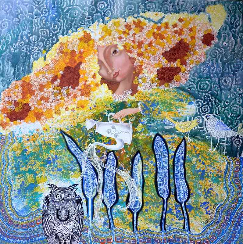 Garden of Mysteries — acrylic on canvas by Yelena Revis