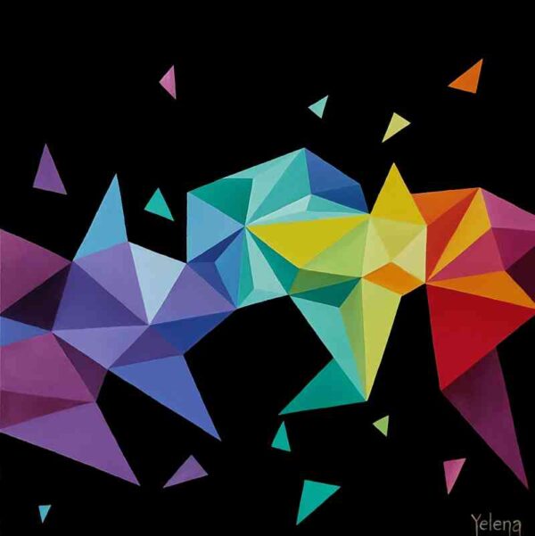 Kaleidoscopic I — oil on canvas by Yelena Revis