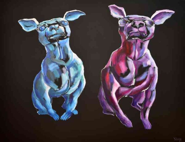Kind - Unkind — oil on canvas by Yelena Revis