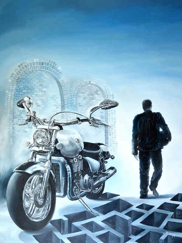 Lone Rider — oil on canvas by Yelena Revis