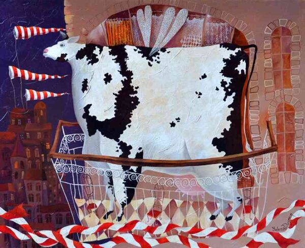 Night motion — acrylic on canvas by Yelena Revis