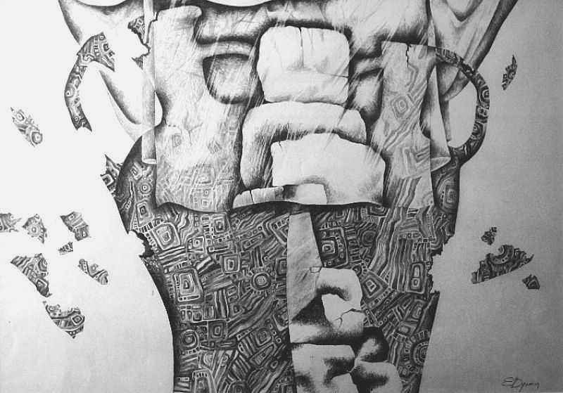 Old and New — pencil on paper by Yelena Revis