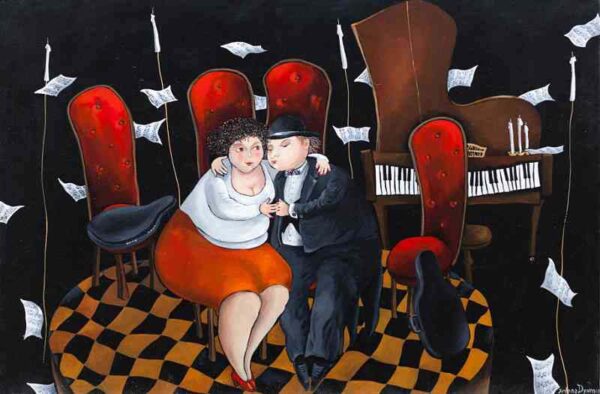 Orchestra Romantique — acrylic on canvas by Yelena Revis