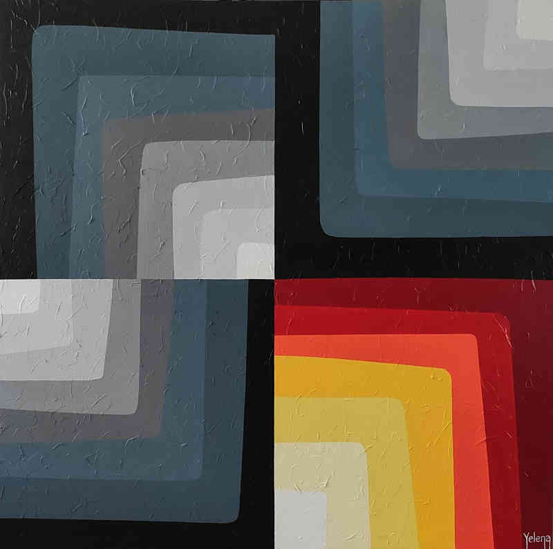 Shades of maze — acrylic on canvas by Yelena Revis