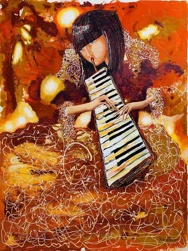 Sounds of Music III — acrylic on canvas by Yelena Revis
