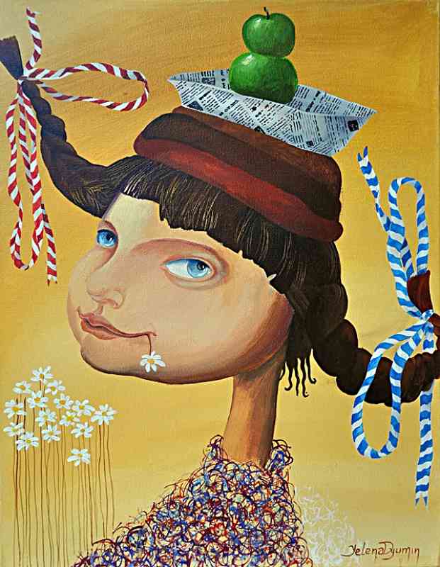 Spring girl — acrylic on canvas by Yelena Revis