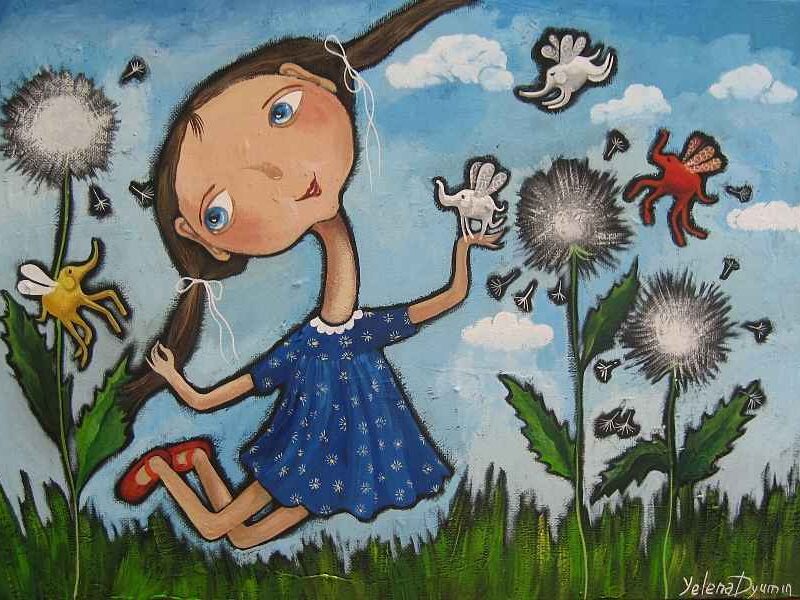 Summer joy — acrylic on canvas by Yelena Revis