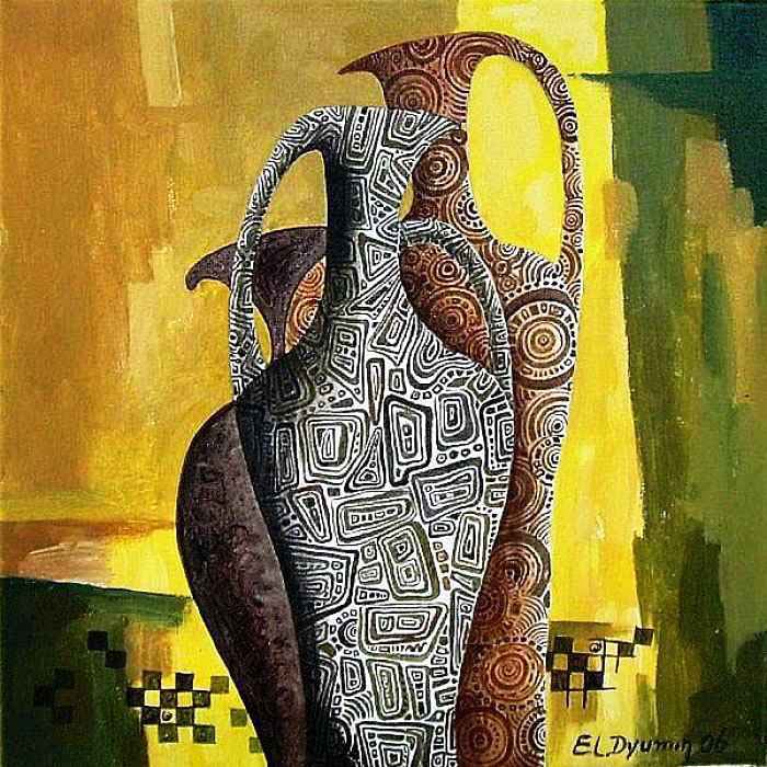 Trio I — acrylic on canvas by Yelena Revis