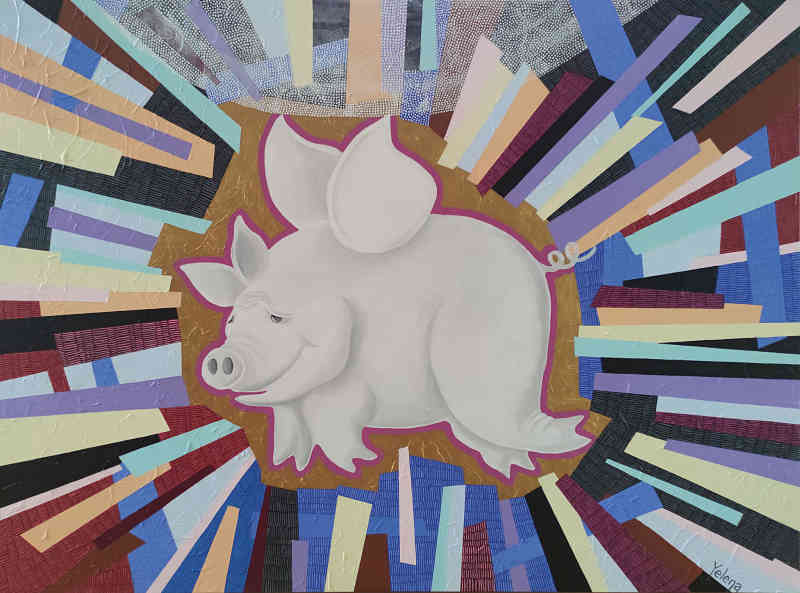 Flight to unknown — acrylic and oil on canvas by Yelena Revis