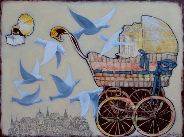 Lullaby — acrylic and ink on canvas by Yelena Revis