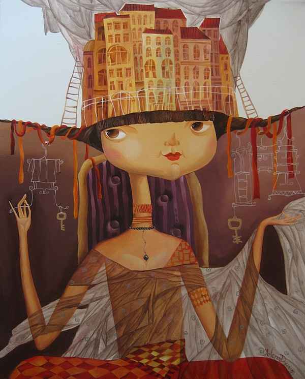 Queen of the city — acrylic on canvas by Yelena Revis