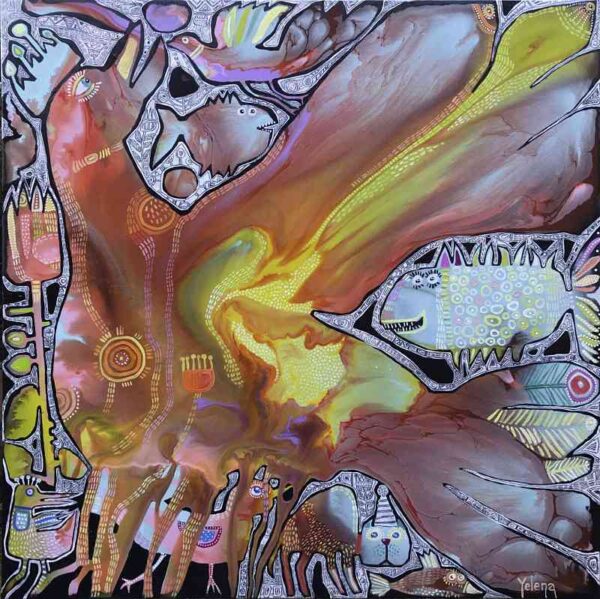 Animal kingdom — oil and acrylic on canvas by Yelena Revis