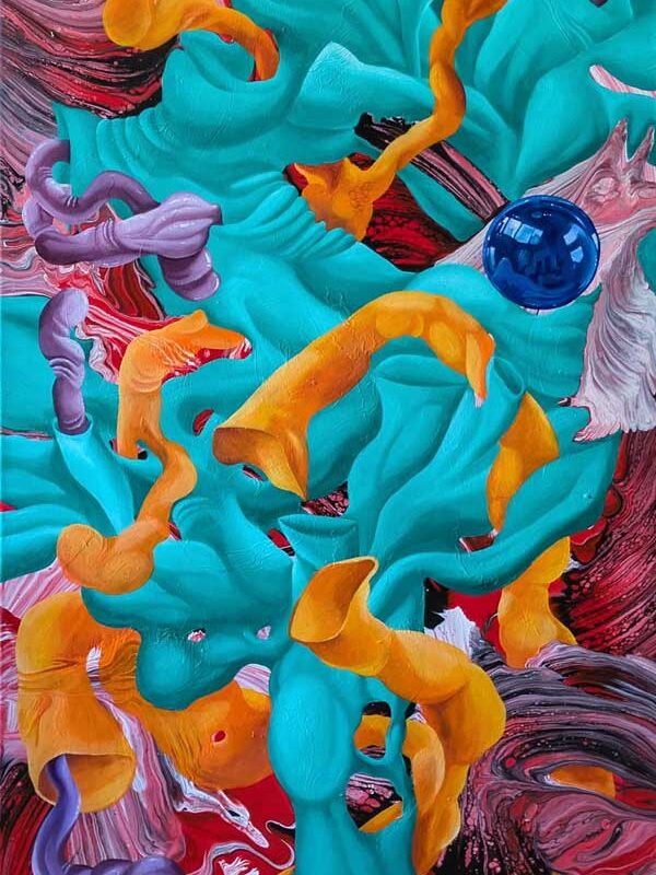 Aspiration I — acrylic and oil on canvas by Yelena Revis
