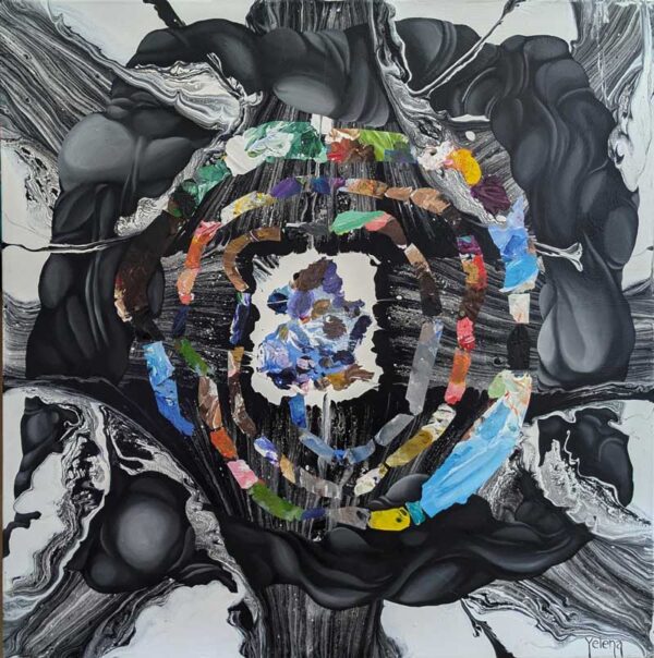 Aspiration III — acrylic and oil on canvas by Yelena Revis