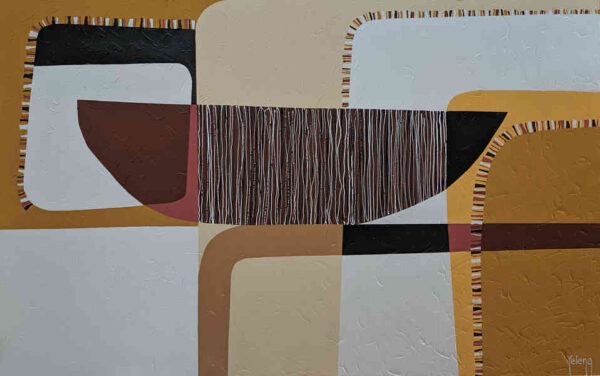 Balancing — acrylic on canvas by Yelena Revis