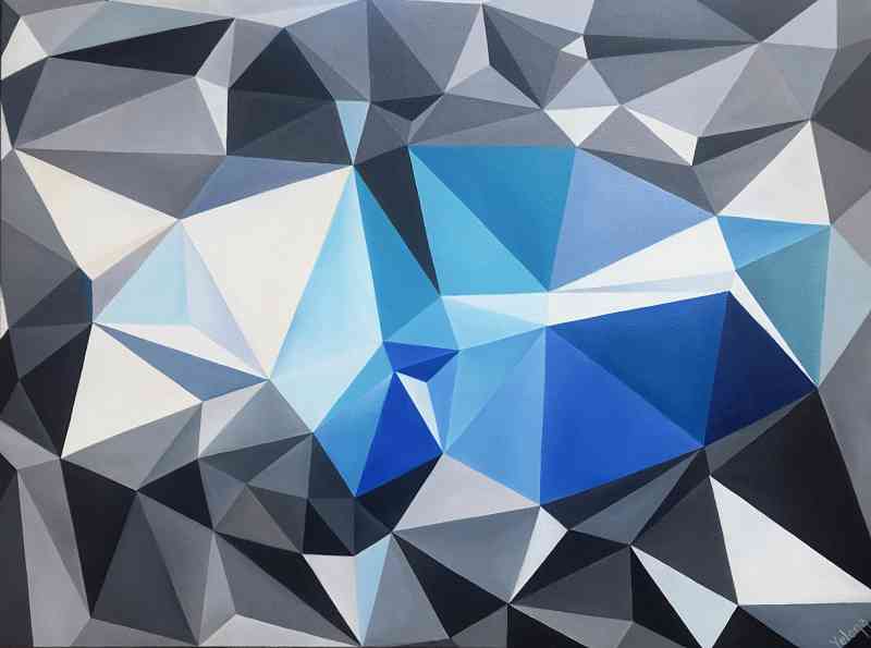 Blue mountains — oil on canvas by Yelena Revis