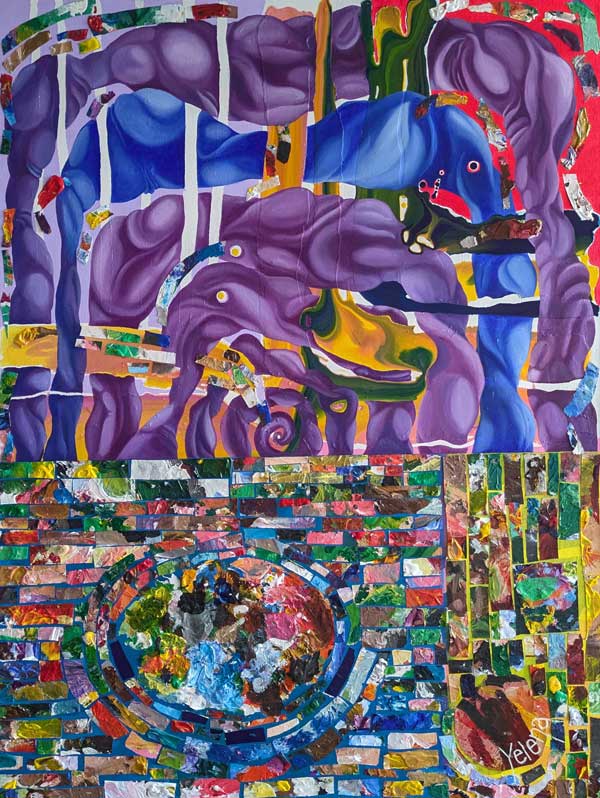 Chaos over Order — acrylic and oil on canvas by Yelena Revis