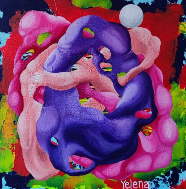 Chromatic Paradox — acrylic and oil on canvas by Yelena Revis