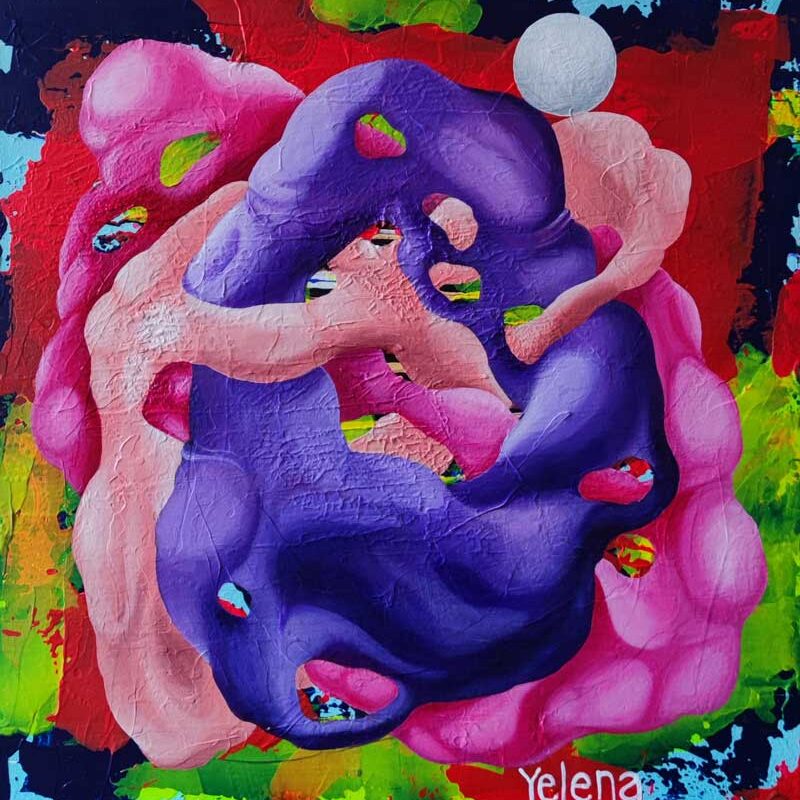 Chromatic Paradox — acrylic and oil on canvas by Yelena Revis