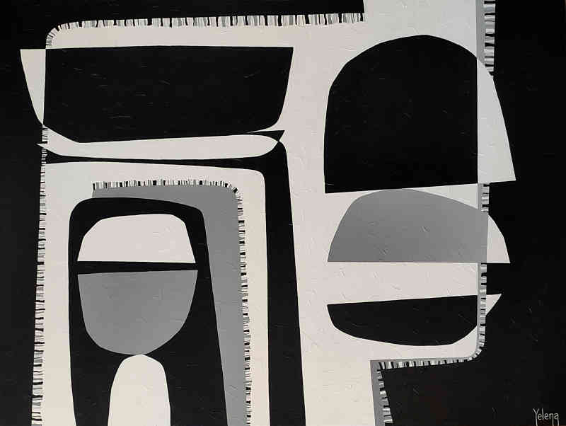 Contrasts II — acrylic on canvas by Yelena Revis