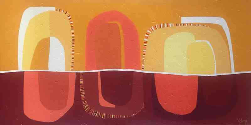 Desert heat — acrylic on canvas by Yelena Revis