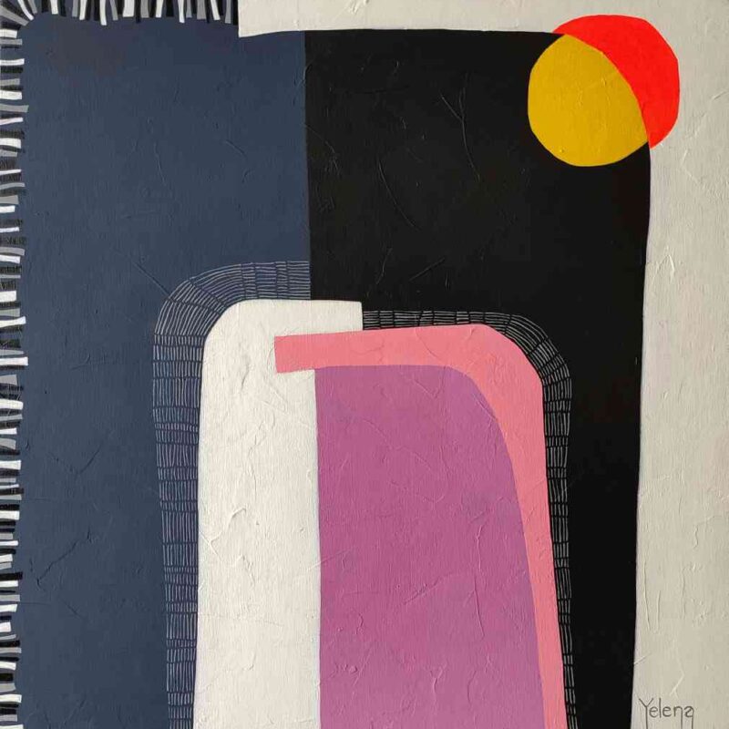 Eclipse II — oil and acrylic on canvas by Yelena Revis