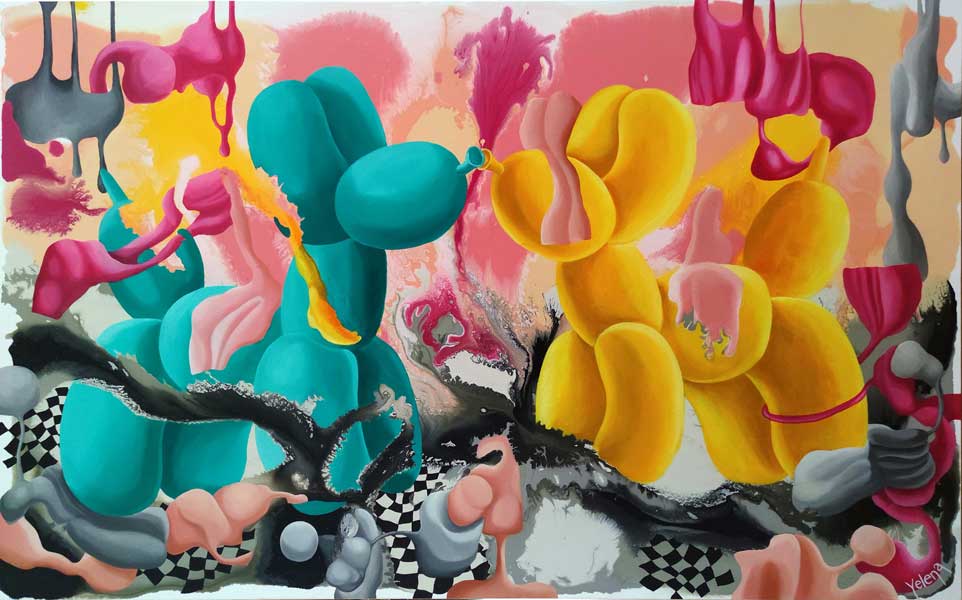 Endless love — acrylic and oil on canvas by Yelena Revis