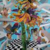 Euphoric Implosion — acrylic and oil on canvas by Yelena Revis