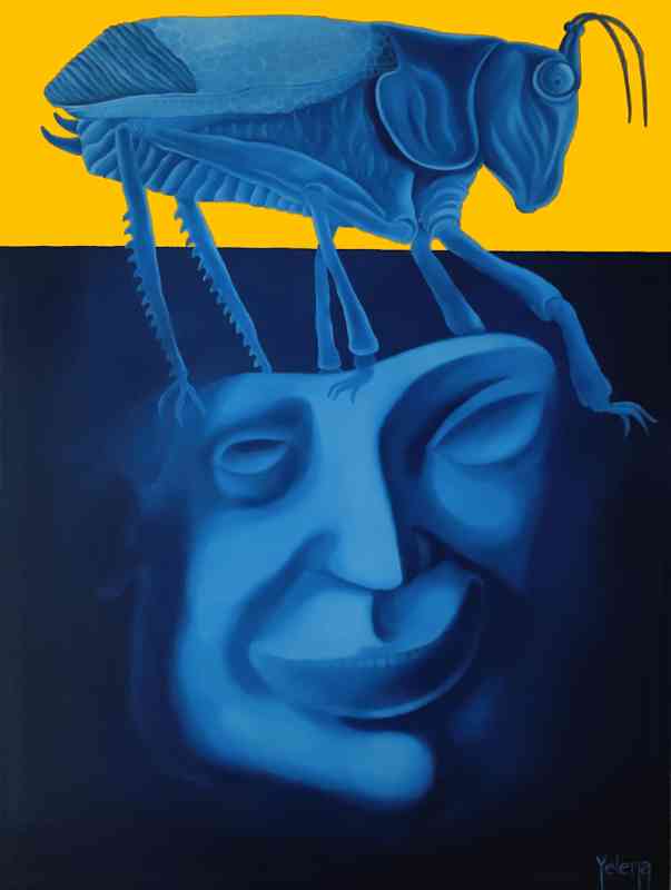 Faces and Masks III — oil on canvas by Yelena Revis