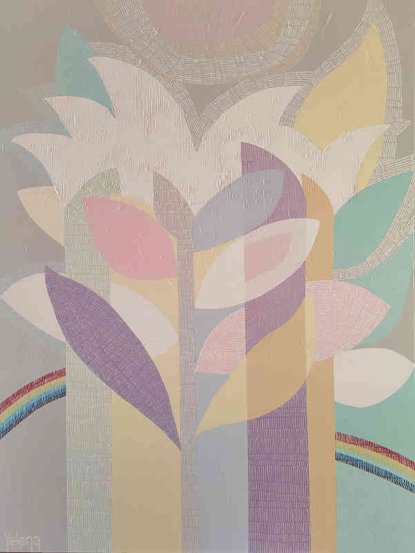 Flower of the city — acrylic on canvas by Yelena Revis