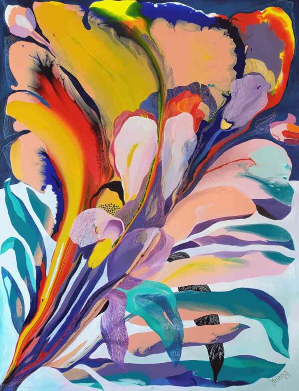 Garden of Eden II — oil and acrylic on canvas by Yelena Revis