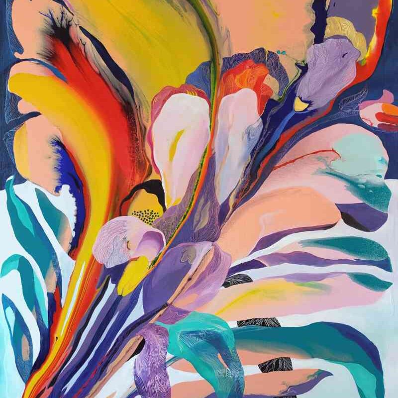 Garden of Eden II — oil and acrylic on canvas by Yelena Revis