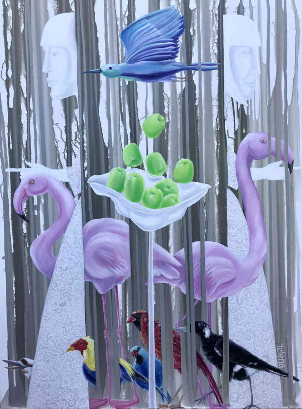 Grey illusions — oil and acrylic on canvas by Yelena Revis