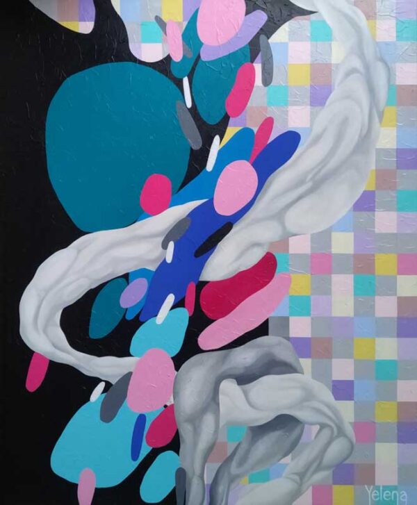 Harmony in Motion — acrylic and oil on canvas by Yelena Revis