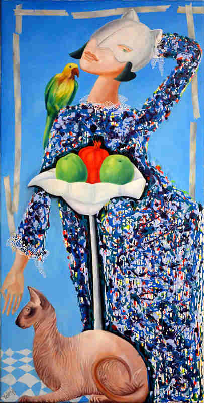 Illusions I — oil and acrylic on canvas by Yelena Revis