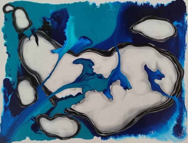 New Beginning — acrylic and oil on canvas by Yelena Revis